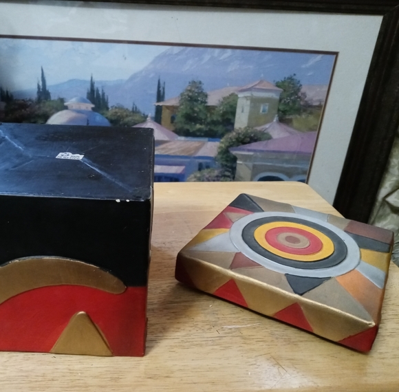 ⛺Vintage Ceramic Mexican Native Trinket Box,Handmade Folk art,Made in Mexico🏤 - Picture 3 of 16